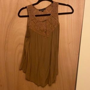 Brown lace tank top